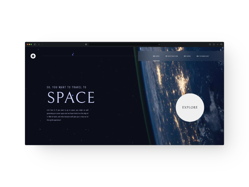 Mockup Space Tourism